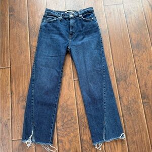 Women’s Hudson Remi High-Rise Straight Ankle Forward Seam Jean w/ Slit Hem - 28